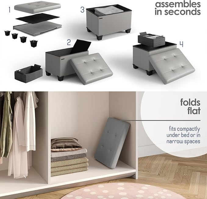 STORAGEBUD Storage Ottoman Cube - Image 9