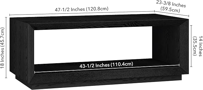 Henn&Hart 48" Rectangular Coffee Table - Image 3