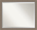 Amanti Art Brown Wall Mirror 25x31 Eva Brown Narrow Rectangle Bathroom Mirror by AmantiArt