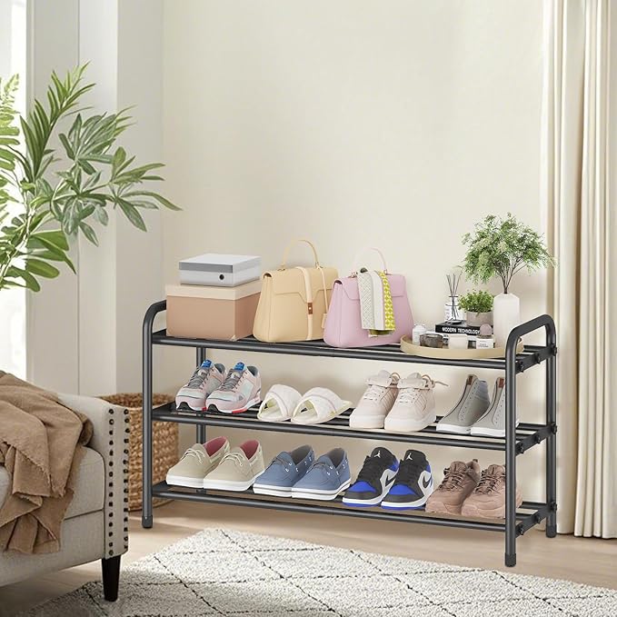 KANAV Expandable Shoe Rack Organizer – 3-Tier Shoe Shelf - Image 2