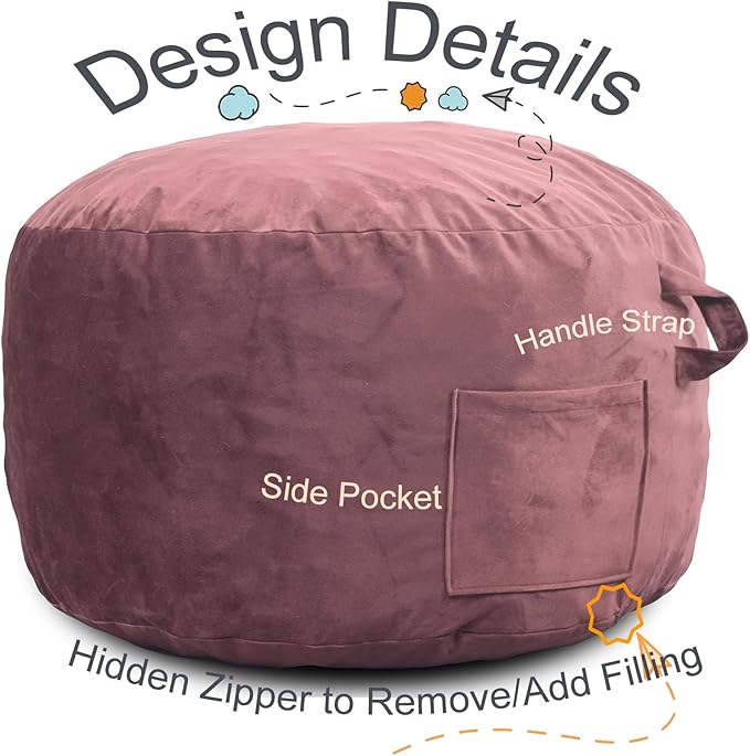 Bean Bag Chairs, Memory Foam Stuffing Bean Bag Chair - Image 2