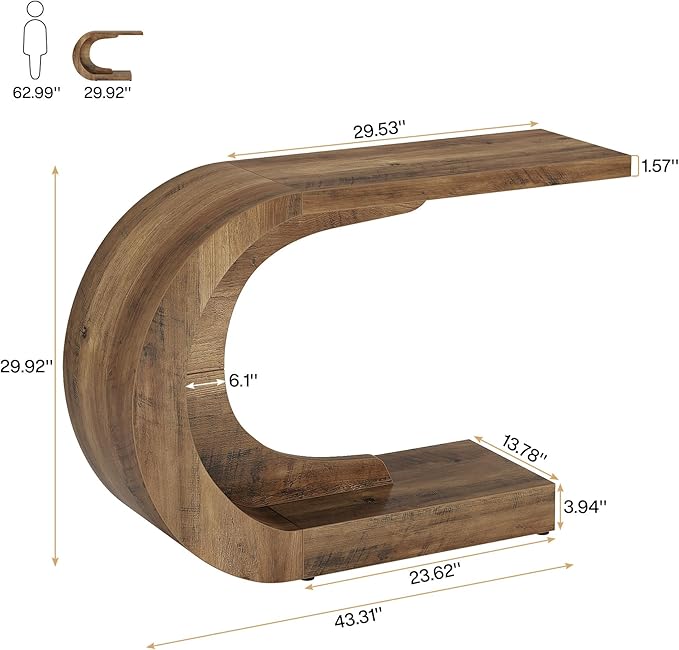 Tribesigns 43.3" Mid-Century Modern Console Table - Image 2