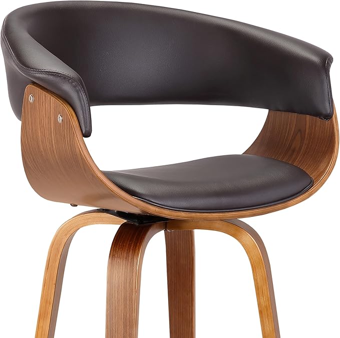 Armen Living Julyssa Mid-Century Swivel Counter Height Barstool - Image 6