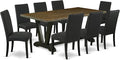 East West Furniture V677DR124-9 9 Piece Dining Set Includes a Rectangle Dining by EastWestFurniture