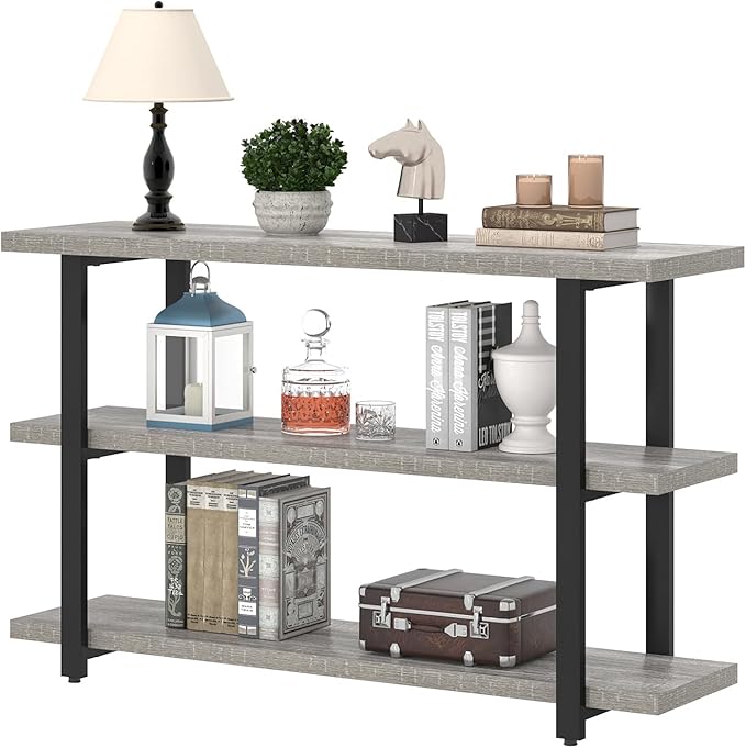 FOLUBAN Sofa Table, Wood Entryway Table - Image 8