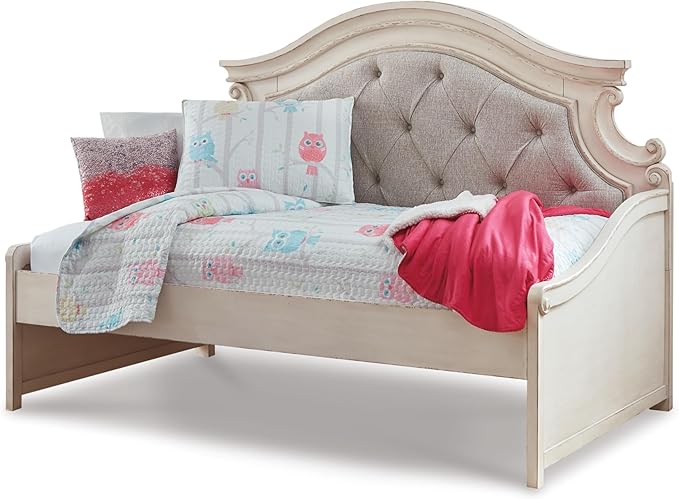 Signature Design by Ashley Realyn Traditional Upholstered Tufted Twin Platform - Image 5