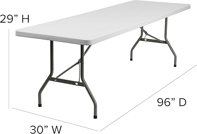 Flash Furniture Elon 8' Rectangular All-Occasion Plastic Folding Event Table - Image 3