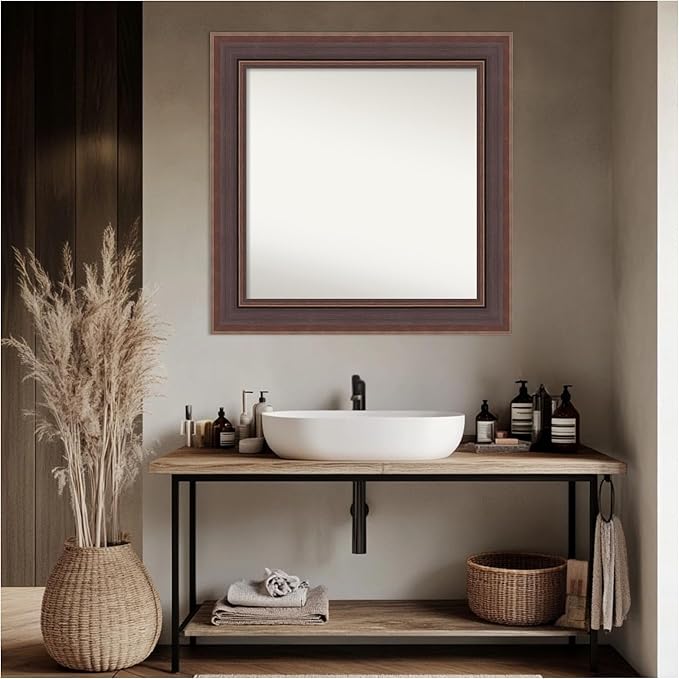 Amanti Art Brown Bathroom Mirror - Image 5