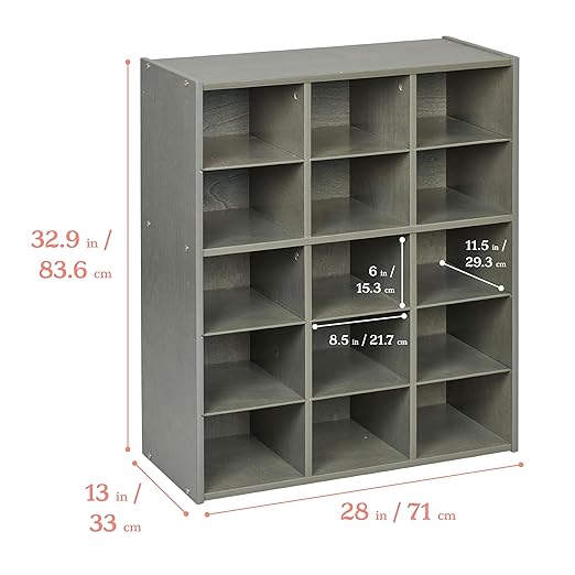 ECR4Kids Streamline 15 Cubby Tray Storage Cabinet, Classroom Furniture - Image 3