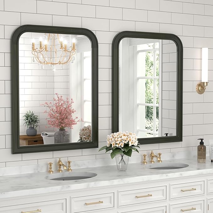 WallBeyond Wood Mirror for Wall Decor 18x24 Inch Small Bathroom Vanity - Image 2