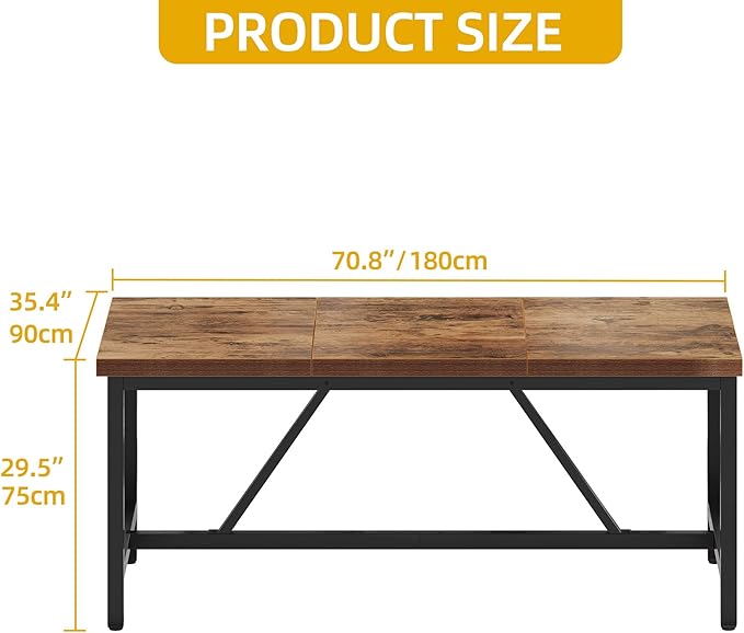 DWVO 70.8" Large Dining Room Table - Image 2