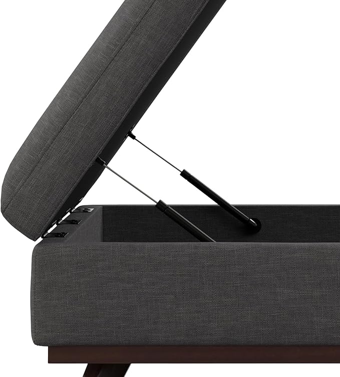 SIMPLIHOME Owen 40 inch Wide Mid Century Modern Square XL Coffee Table Storage - Image 15