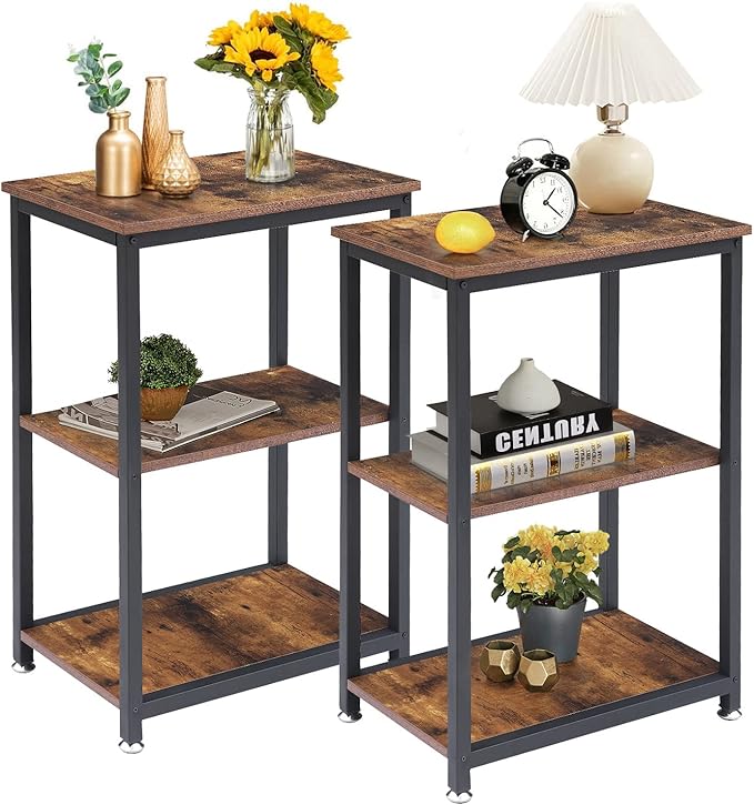 VECELO Tall End Side Table by VECELO