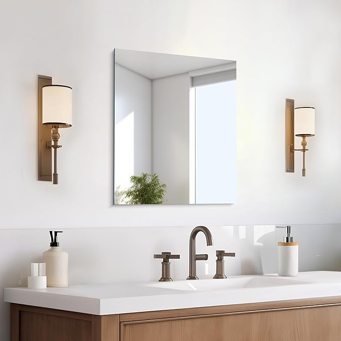 Frameless Mirror, 16x20 Inch Bathroom Mirrors by CILIBER