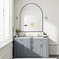 BEAUTYPEAK 36"x48" Arch Bathroom Mirror, Wall Mounted Vanity Metal Frame Mirror by BEAUTYPEAK