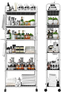 6 Tier 10in Slim Rolling Storage Cart by Seadasyoon