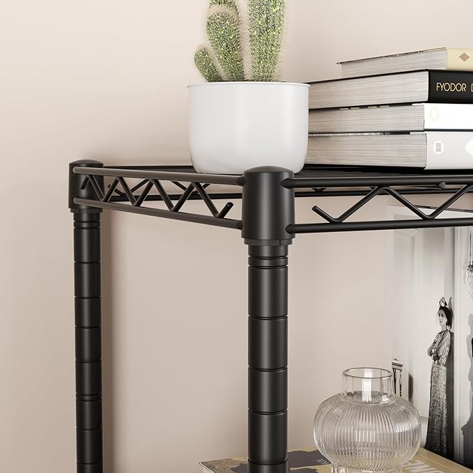 SINGAYE 4 Small Shelves Storage Shelf Wire Shelving Unit Metal Shelf Adjustable - Image 9