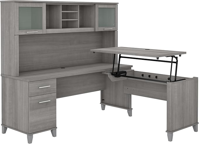 Bush Furniture Somerset 72W 3 Position Sit to Stand L Shaped Desk by BushHome