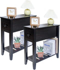 Narrow End Table, Slim Bed Side Table by LUSUOWLZ