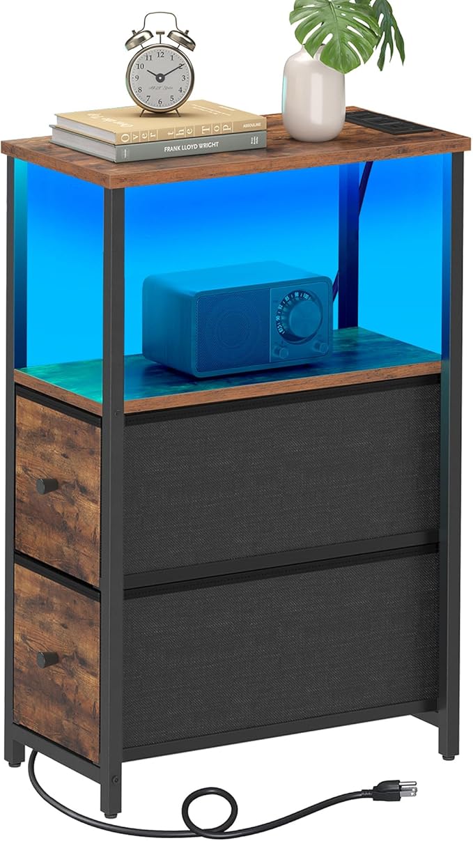 TUTOTAK Small Narrow LED End Table by WelcometotheTUTOTAKHome