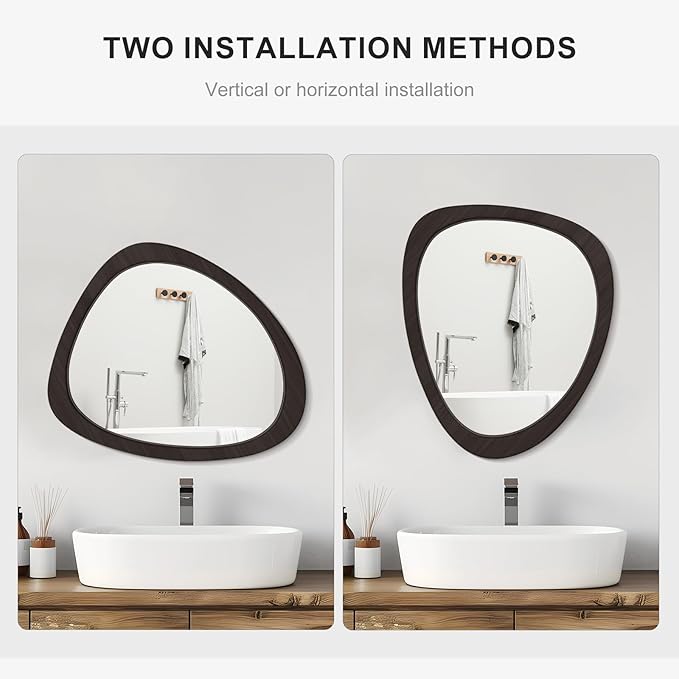 WallBeyond Asymmetrical Mirror, Irregular Wall Mirror, Wall Mirrors Decorative - Image 6