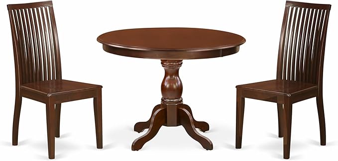 East West Furniture HBIP3-MAH-W 3 Piece Dining Table Set by EastWestFurniture