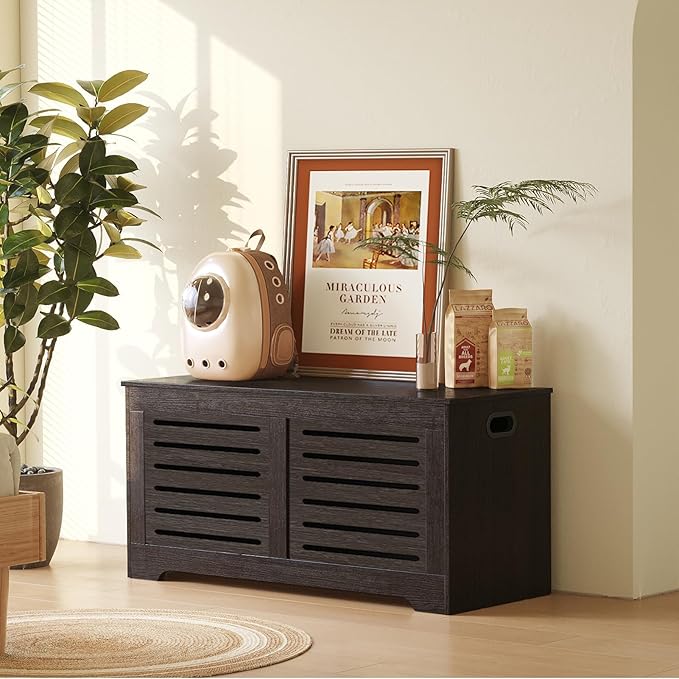 DINZI LVJ Storage Chest, 43.3” Wooden Toy Box - Image 8