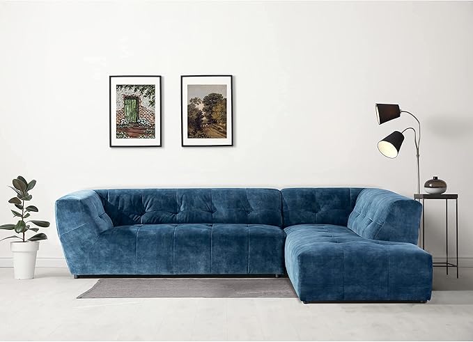 Acanva Mid-Century Velvet Sectional Sofa Couch - Image 2