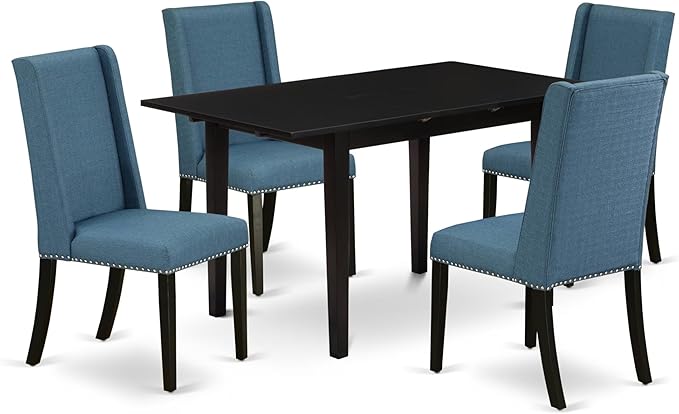 East West Furniture NOFL5-BLK-21 5 Piece Dinette Set by EastWestFurniture