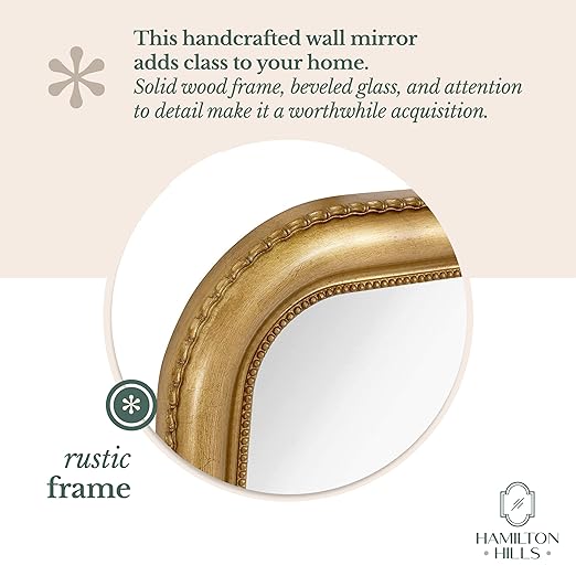 Hamilton Hills 40" x 30" Classic Gold Mirror - Image 6