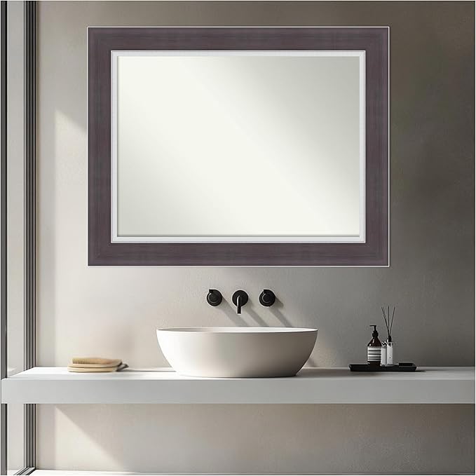 Amanti Art Brown Bathroom Mirror - Image 5