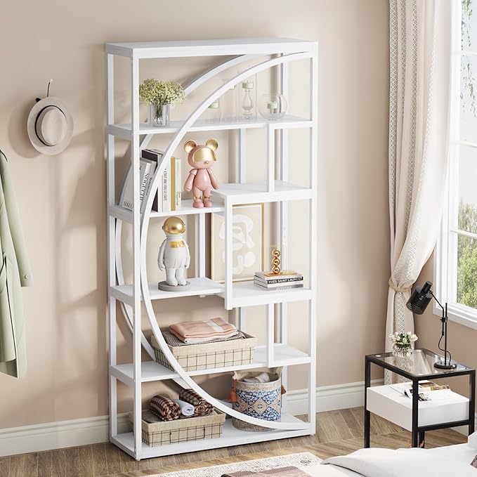 Tribesigns Bookshelf, Modern 5-Tier Etagere Bookcase, 70.8 inch Tall Bookshelf - Image 5