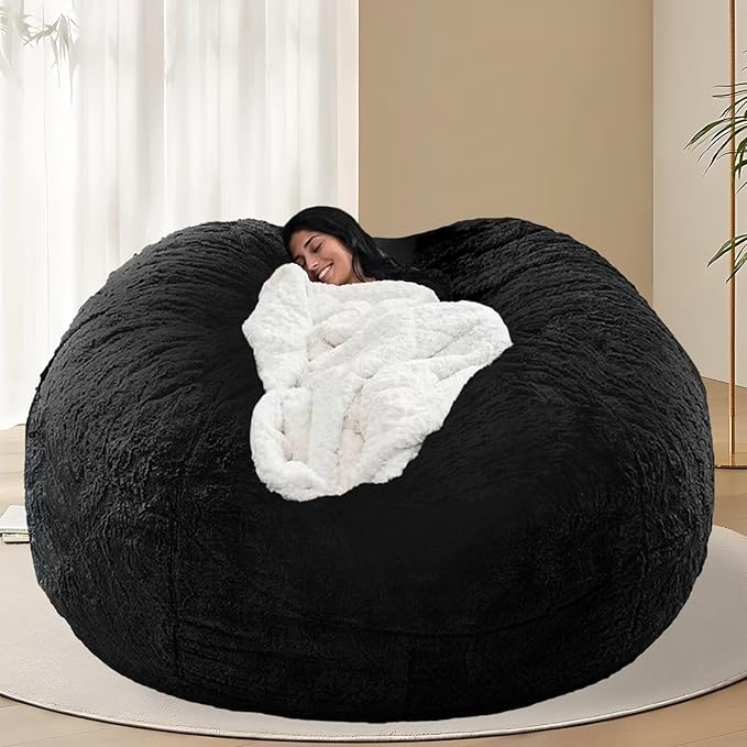 BCU 7FT Big Bean Bag for Adults Kids Without Filling Oversized Bean Bag Chair by BCU