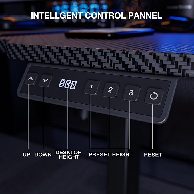 71 Inch L Shaped Standing Desk Adjustable Height, Gaming Electric Corner - Image 6