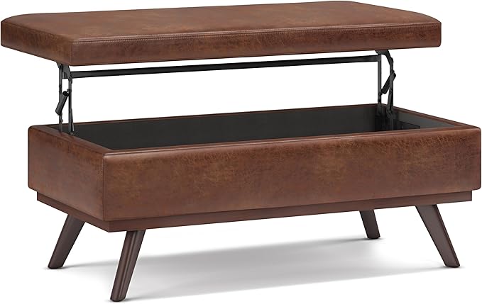 SIMPLIHOME Owen 42 inch Wide Mid Century Modern Rectangle Lift Top Large Coffee by SimpliHome
