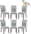 Parsons Dining Chairs Set of 6, Upholstered Nailhead Dining Room Kitchen Side by COLAMYINC
