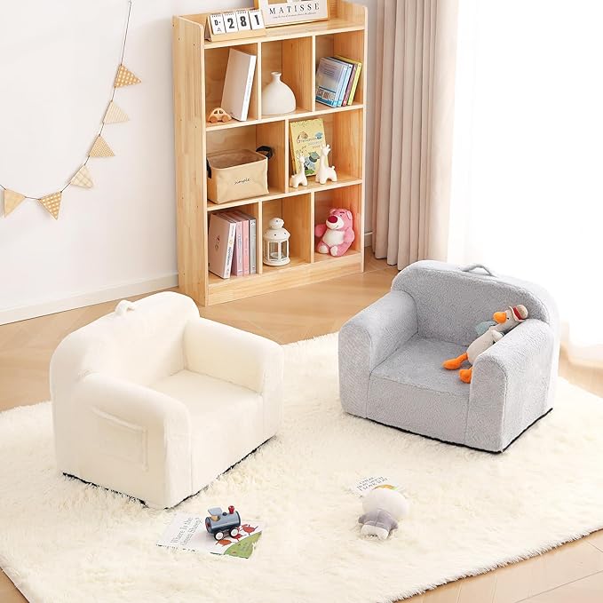 Toddler Chair Plush Kids Couch, Comfy Kids Sofa Toddler Lounger Chair - Image 9