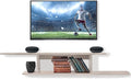 Floating TV Stand, Wall Mounted Floating Media Shelf Organizer Entertainment by AdirHome