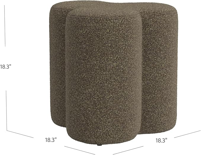 HomePop Upholstered Clover Shaped Ottoman Home Décor|Foot Rest Ottoman - Image 3