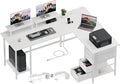59 inch L Shaped Computer Desk by Korfile