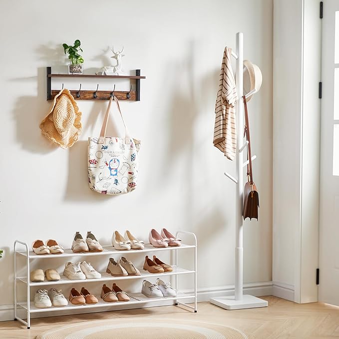 YMYNY Freestanding Shoe Racks, 3 Tiers Stackable & Adjustable Shoe Storage Shelf - Image 2