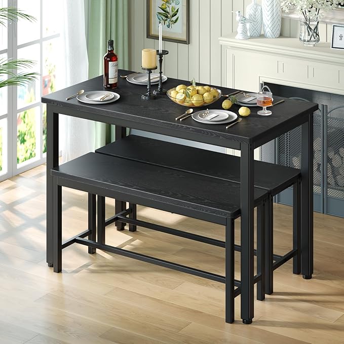 Tatub Dining Table Set for 4, 3-Piece Kitchen Table - Image 4