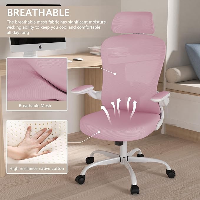 Office Chair, High Back Ergonomic Desk Chair, Breathable Mesh Desk Chair - Image 6