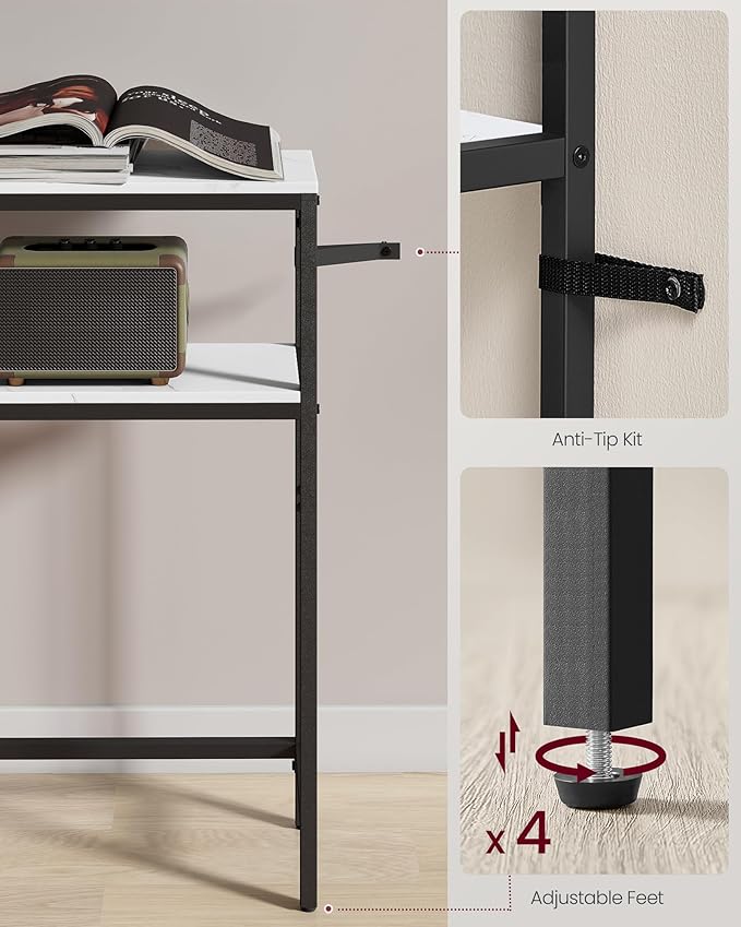 VASAGLE Console Table, 2-Tier Narrow Sofa Table - Image 6