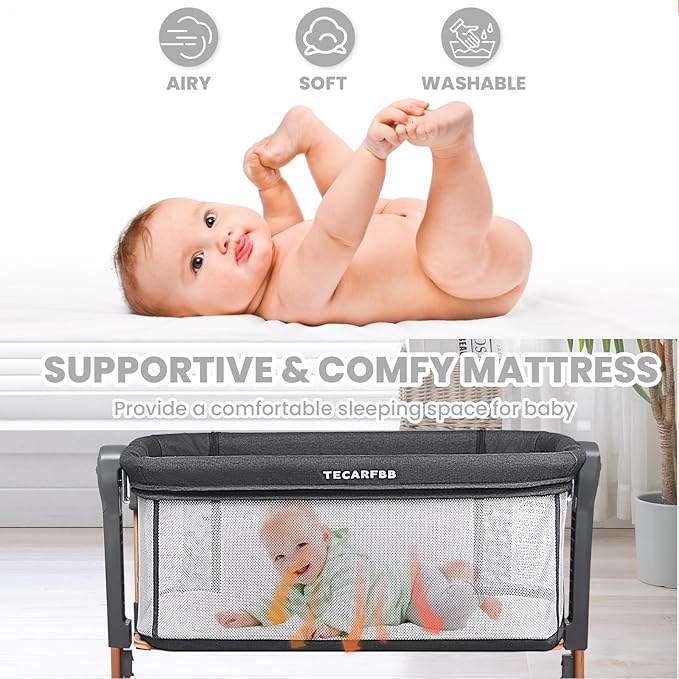 Baby Bassinet, 3 in 1 Bedside Sleeper - Image 8