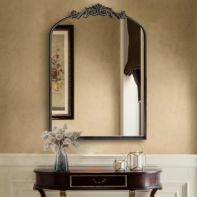Wall Mirror Window Decorative Traditional Mirrors Antique Arched Farmhouse by HQiJun
