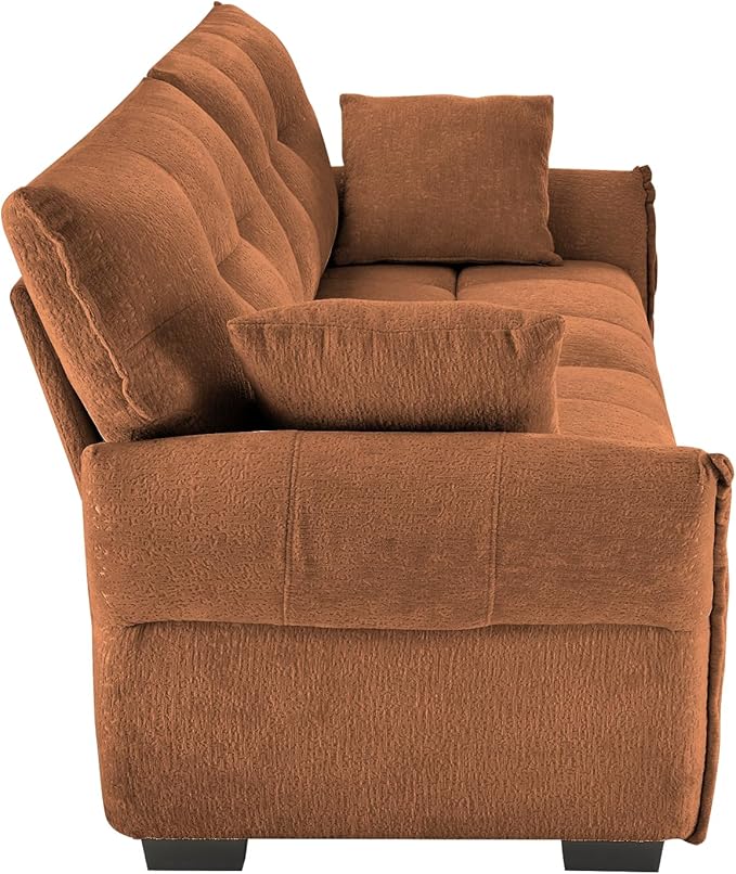 Modern Chenille Fabric 2-Seat Loveseat Sofa, Premium Upholstery Living Room - Image 6