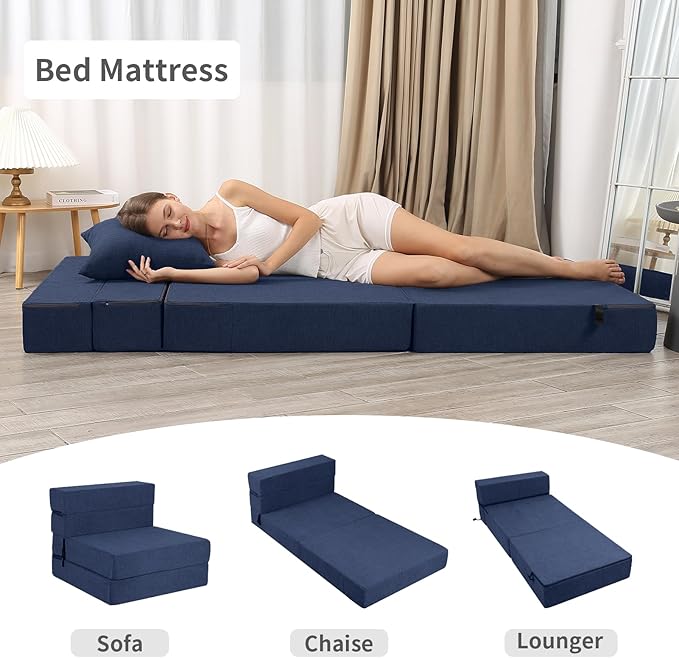 Folding Sofa Bed, High-Density Memory Foam Sofa - Image 5