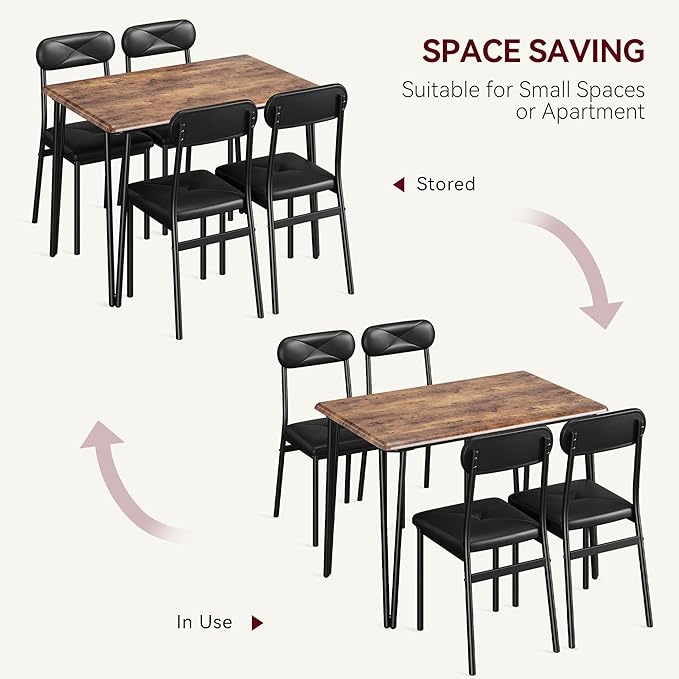 IDEALHOUSE Dining Table Set for 4, Kitchen Table - Image 6