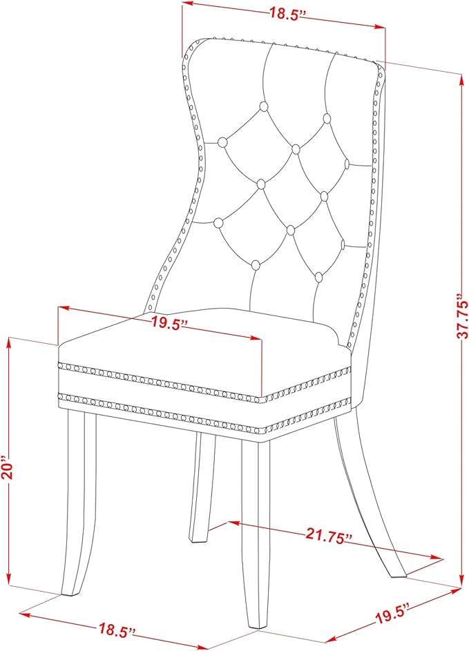 East West Furniture DODA9-MAH-26 9 Piece Dinette Set Includes a Rectangle - Image 15